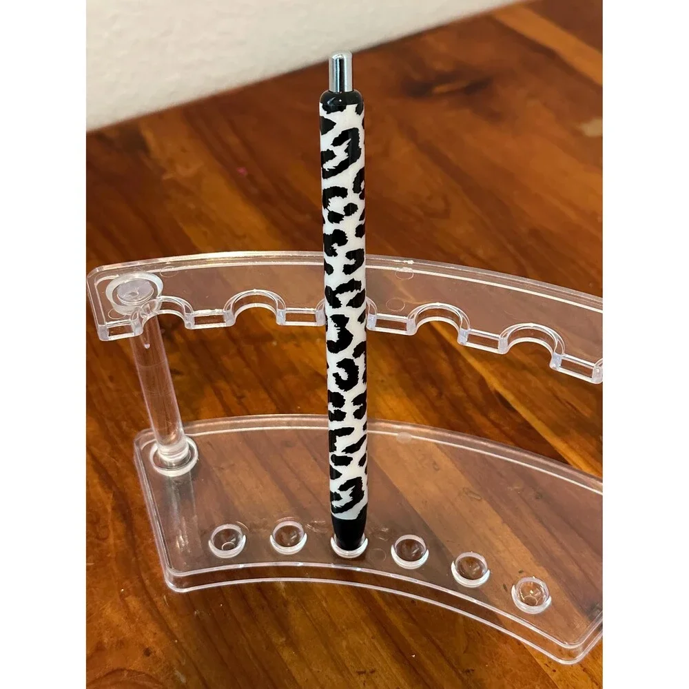 Cheetah print black and white Inkjoy Personalized Pens, Refillable gel pens, Vin